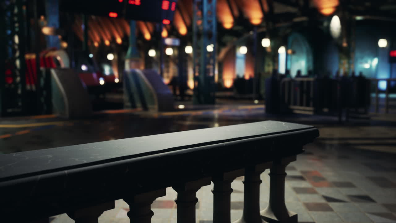 미래의 기차역 인테리어