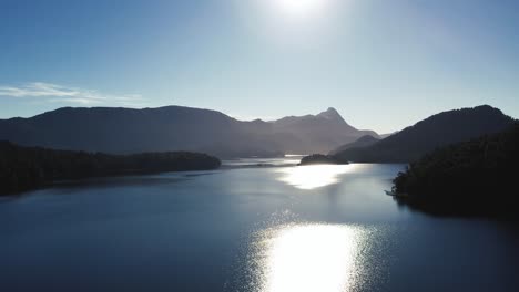 drone footage of a beautiful patagonian landscape