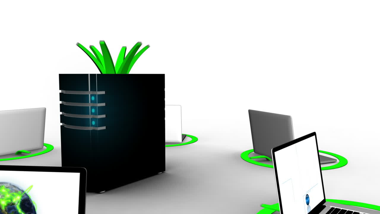 Laptops connecting with server via internet