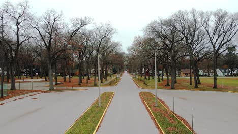 the parking lot of mcgraft in autumn