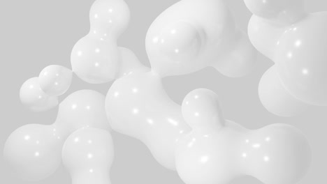 abstract white liquid wavy bubble shapes futuristic background animation