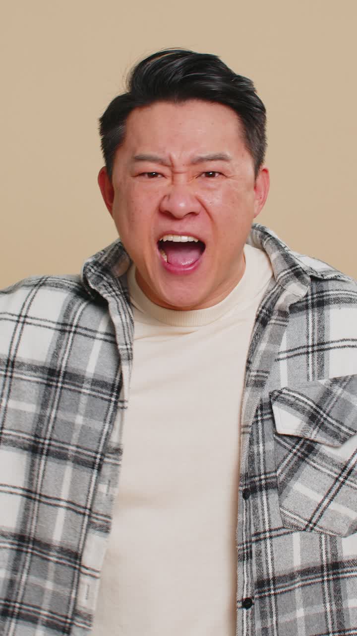 Man having quarrel irritation displeasure blaming scolding for failure asking why this happened