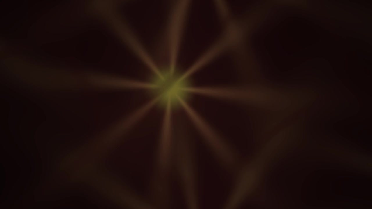 Dynamic Starburst Light Rays Moving Across Dark Background