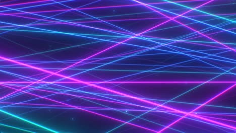 retro neon laser beam lights glow sci-fi futuristic synthwave lines - 4k seamless loop motion background animation