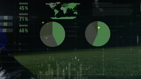 Animation-of-financial-data-processing-over-football-player-kicking-ball