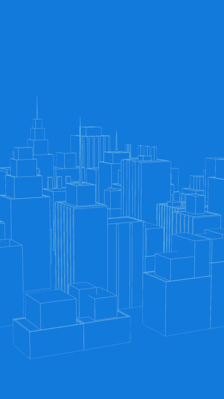 Edifici virtuali in una città