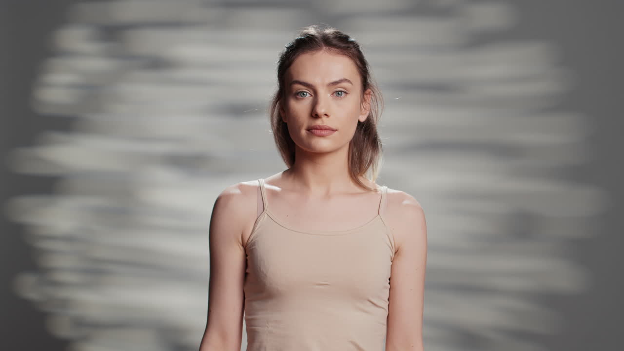 Retrato de una mujer joven y bella