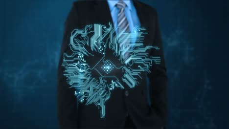video conceptual de la conexión de circuitos del cerebro
