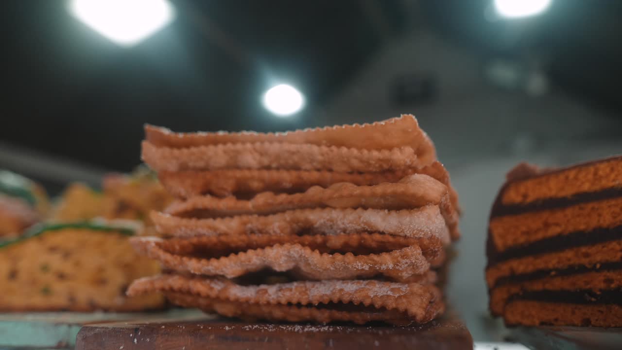 A Stack of Chiacchiere Italian Dessert