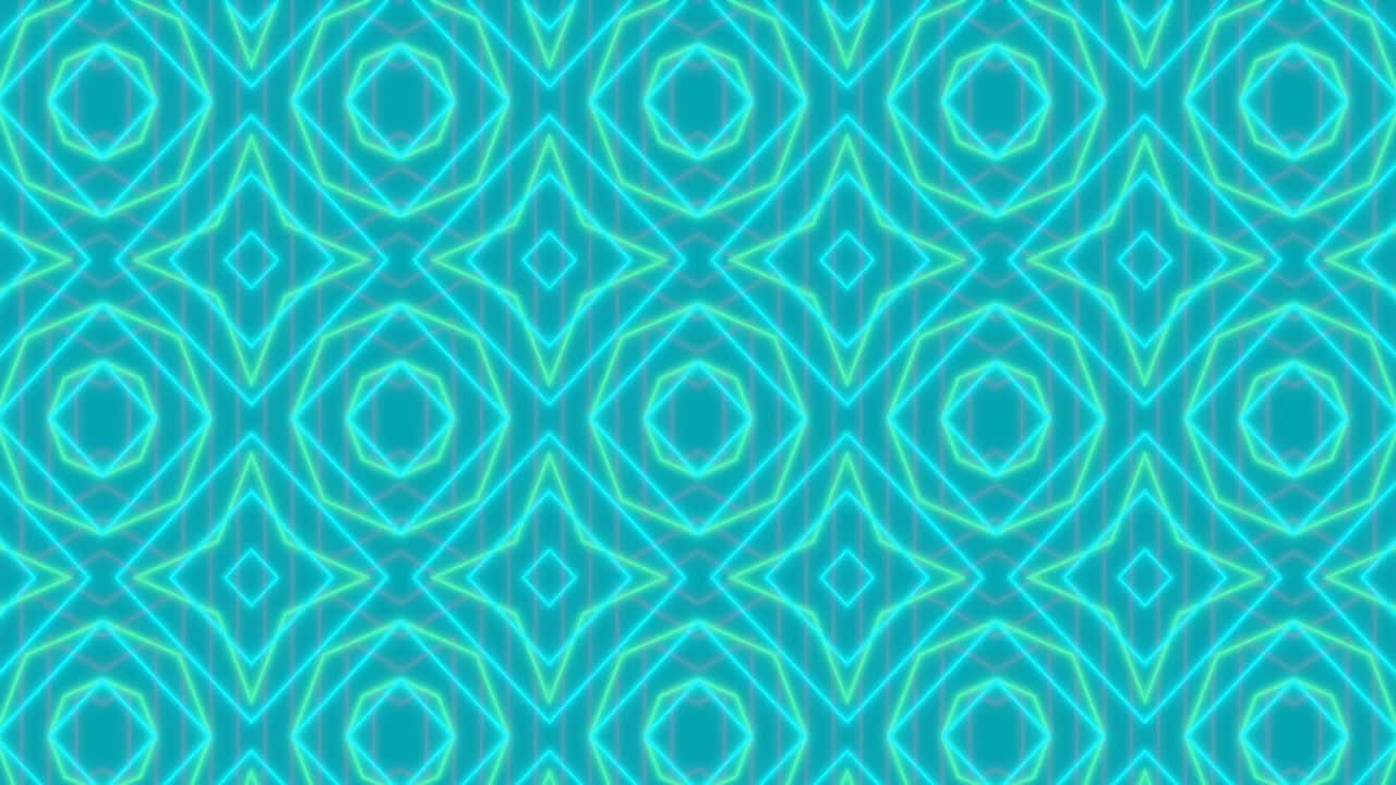 Animation of moving shapes on blue background