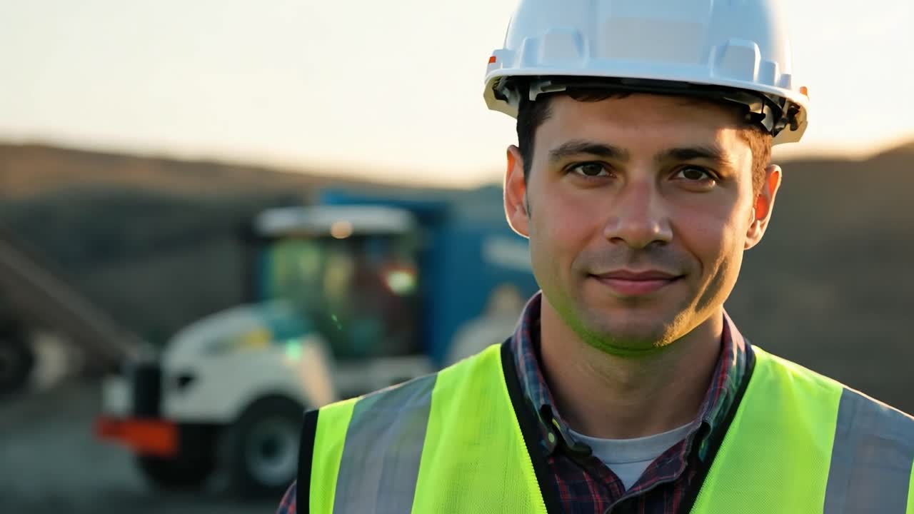 trabajador de la construcción en el sitio