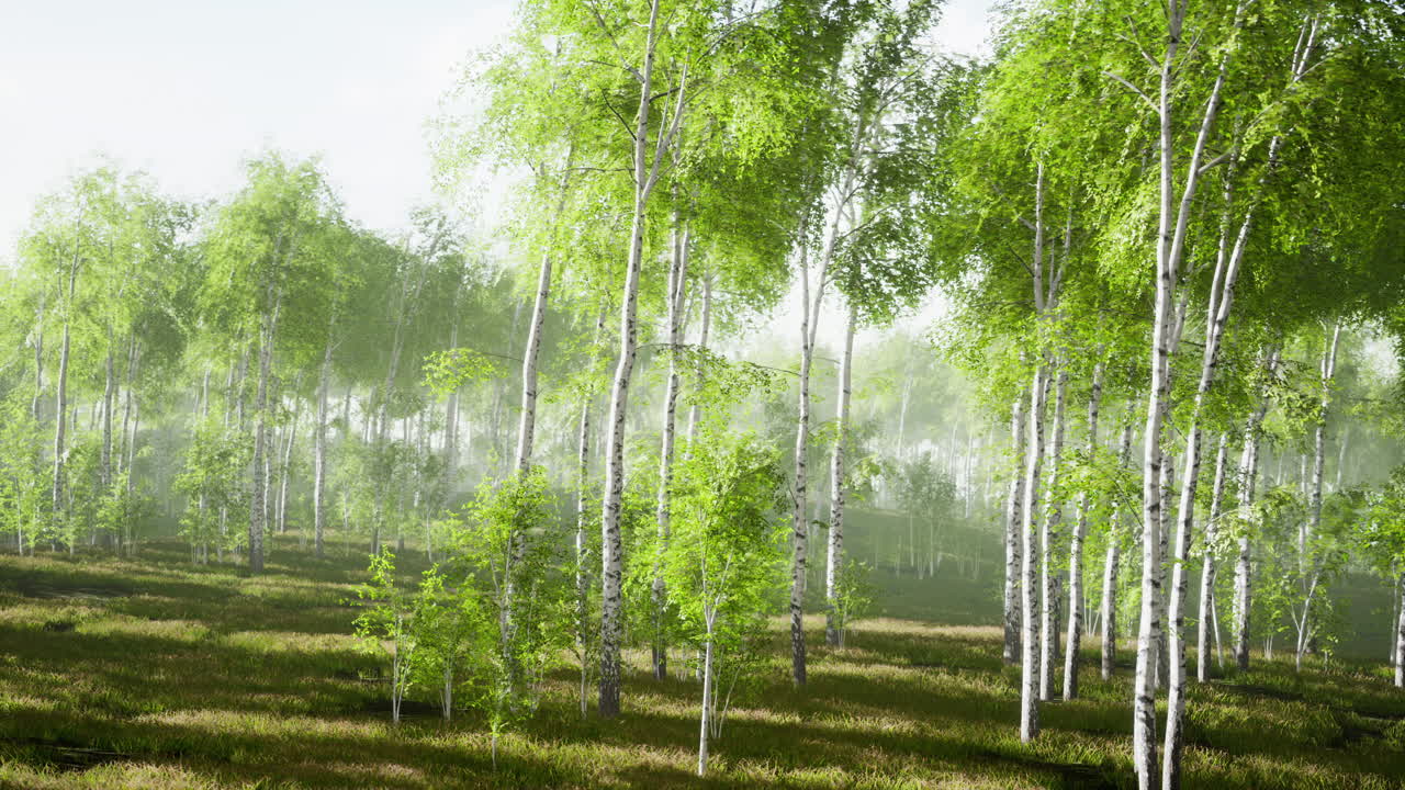 초록색 잔디 위에 있는 버크 나무