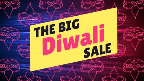 Cartel-De-Venta-De-Diwali-Contra-La-Lámpara-De-Diwali-4k