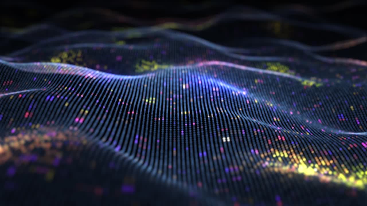 Abstract Colorful Data Wave
