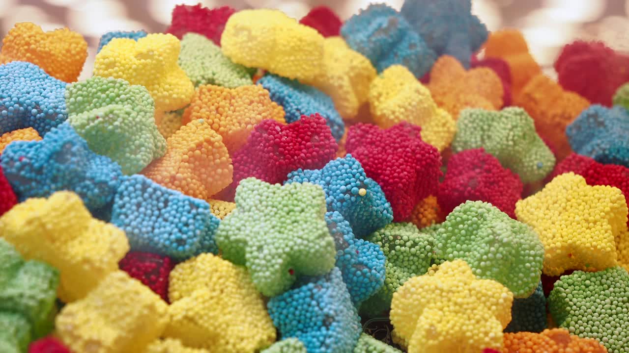 Colorful pile of assorted candies