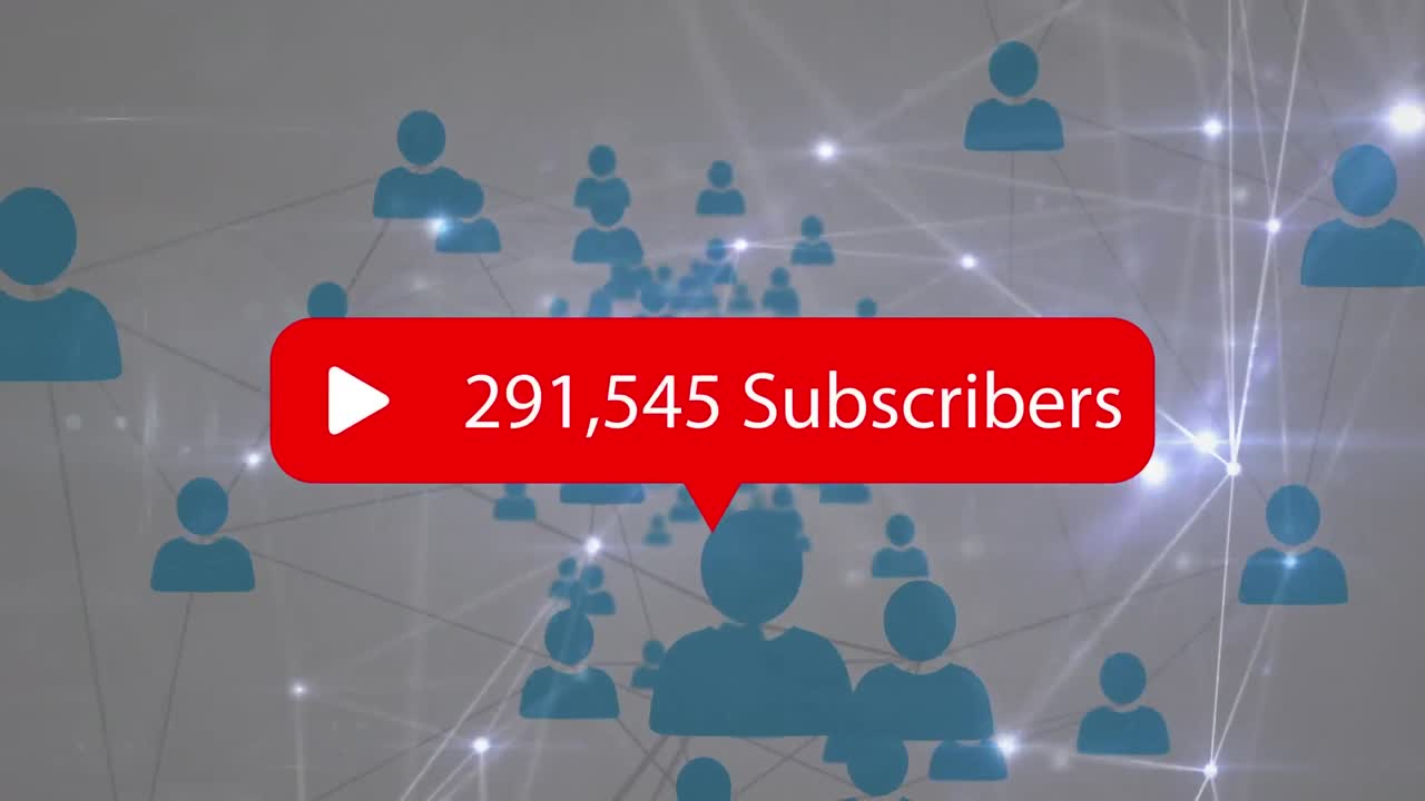 Animation of number of subscribers over network of connections