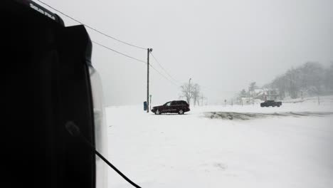 efecto lago nieve que entra en copos pesados del lago michigan
