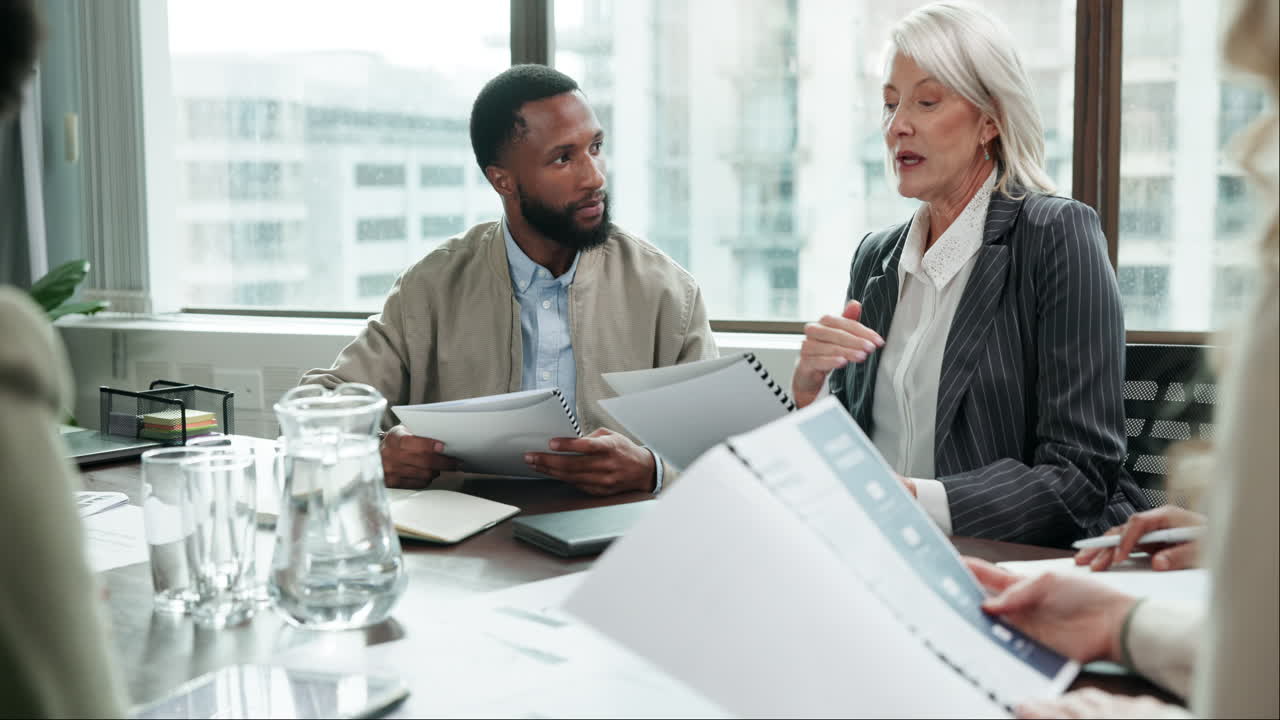 Business Meeting in a Modern Office