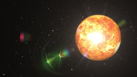 planetas calientes moviéndose en el gran universo