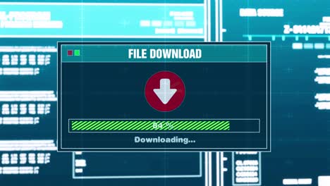 downloading files progress warning message download complete alert on computer screen entering
