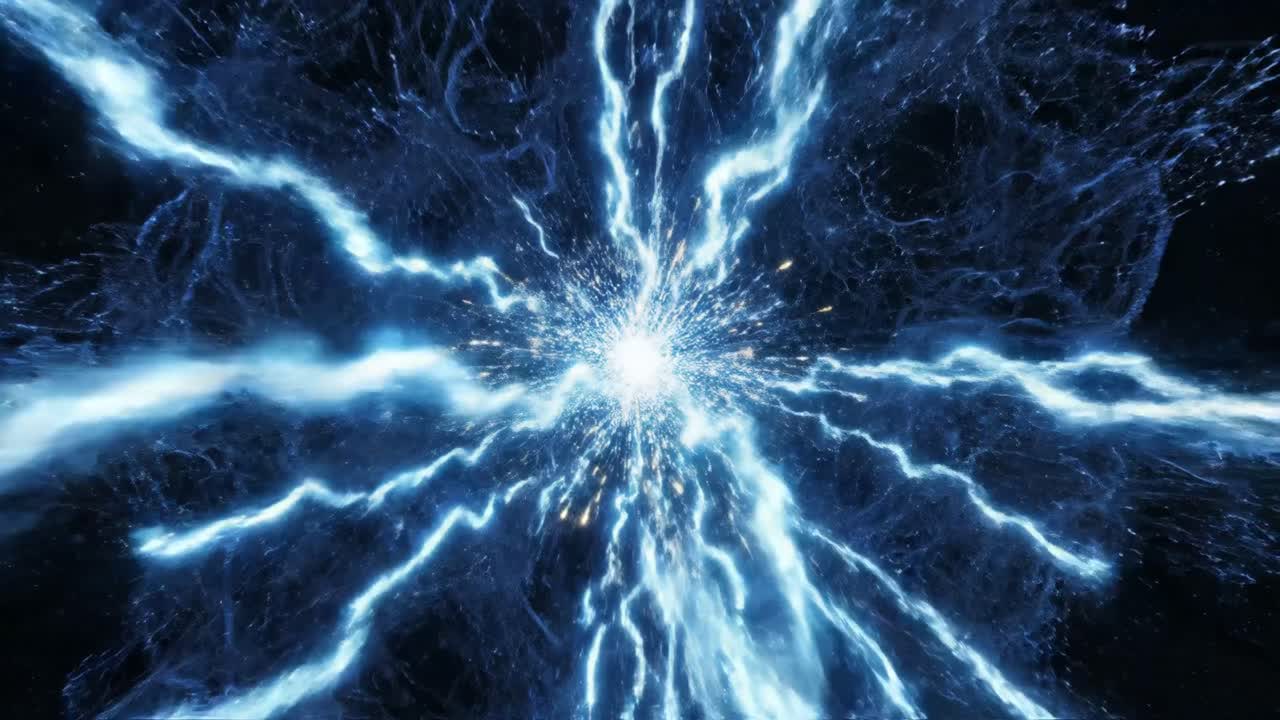 Abstract Space Warp with Stars and Light