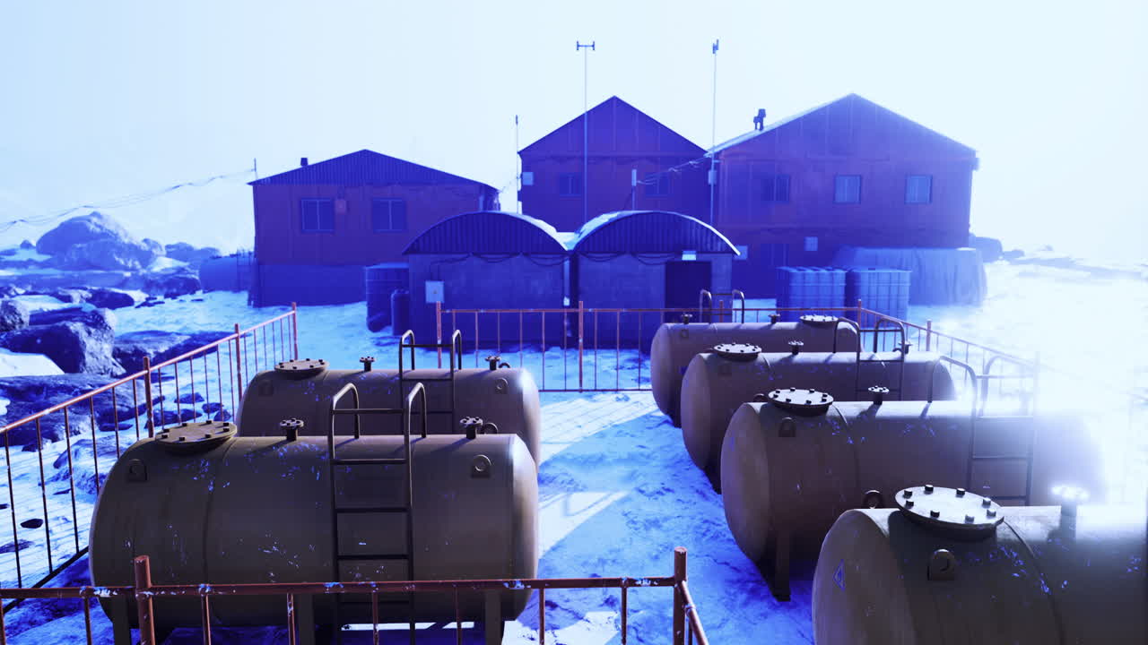 Exploring an isolated research station surrounded by ice and snow