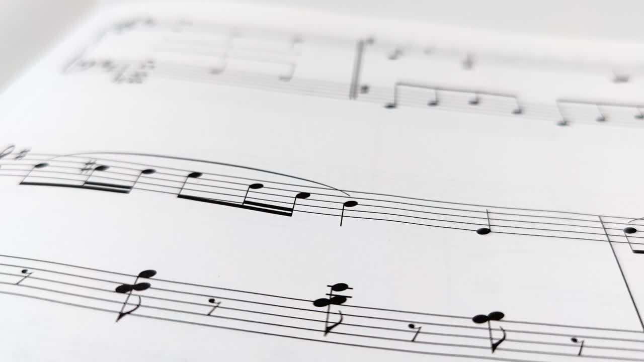 close up of music notes sheet