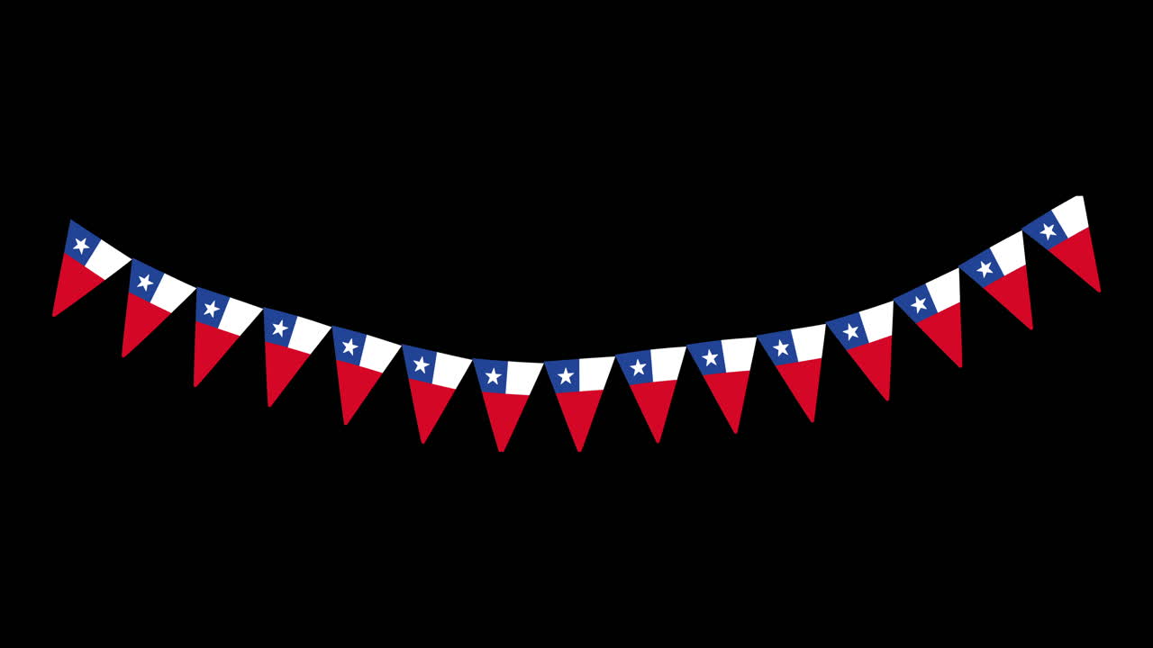 피에스타 패트리아스 칠레 발 발 중앙에 흔들리는 칠레 국기