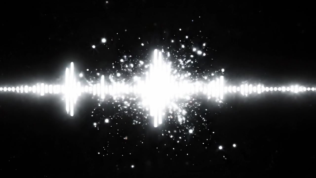 Dynamic Sound Visualizations: Stunning Audio Waveform Patterns in a Cosmic Background Representing Music and Sound Waves