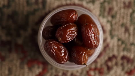 close-up of dates in a container
