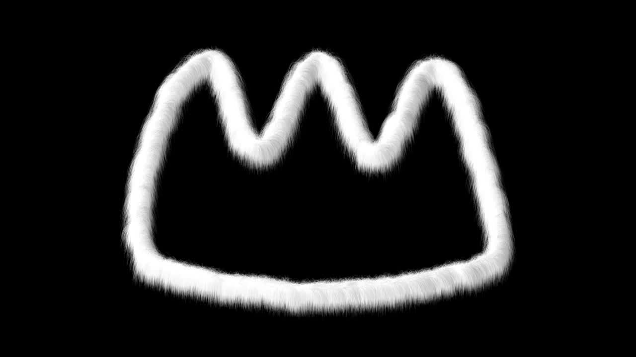 Plush Frame - Crown, frame for media on alpha