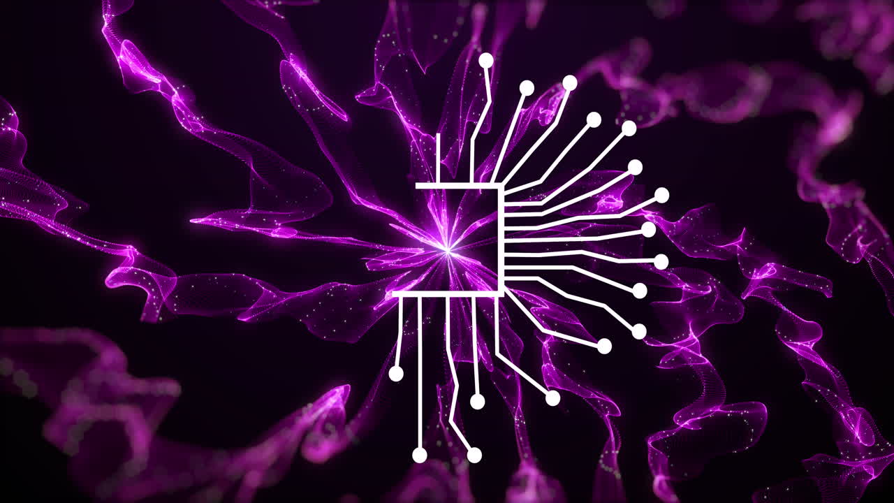 animación de texto de inteligencia artificial y procesamiento de datos