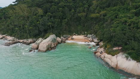 Día-Nublado-En-Praia-Do-Cation,-Santa-Catarina,-Brasil