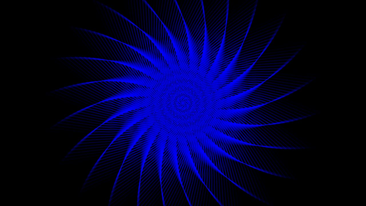 una estrella está girando sin fin en el fondo de balck.