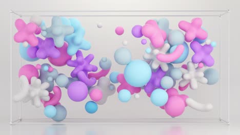 추상적인 다채로운 3d 모양