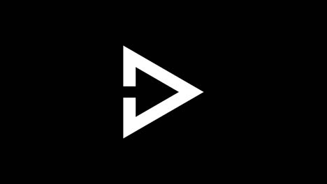 animation of triangle arrow. animation of arrows sign on black and green background