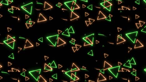 triangular light abstraction floats and swirls around on the black screen