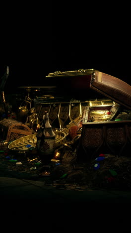 treasure chest full of gold coins and jewels