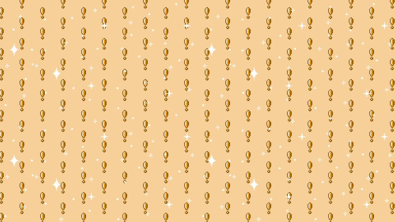 Pixel Art Exclamation Mark Pattern Background