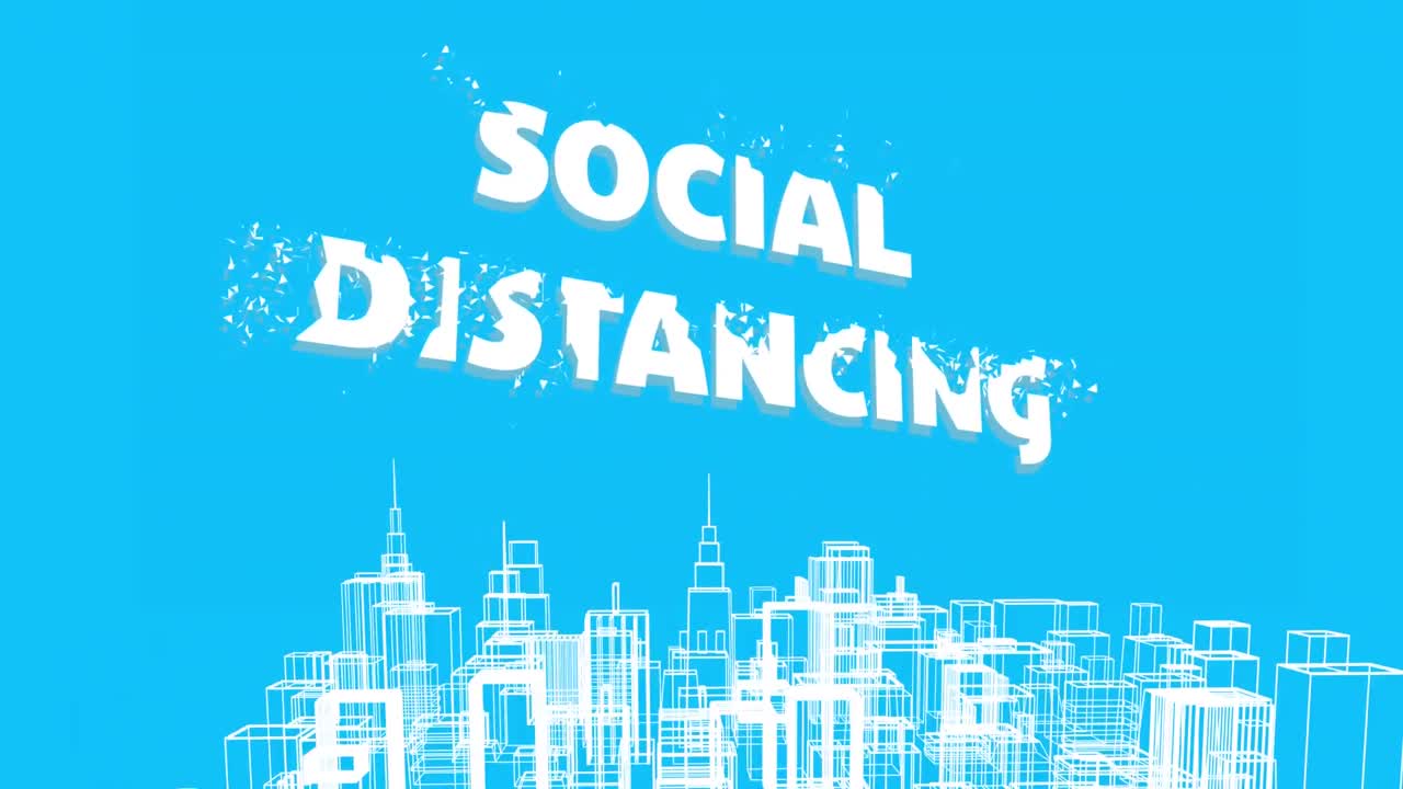 도시 풍경에 대한 사회적 거리두기 텍스트