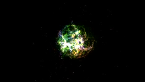 atom particle color energy ball 4k