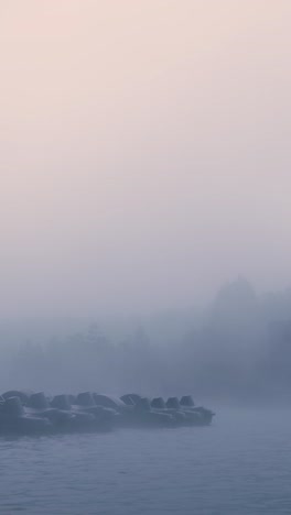 misty morning on the water