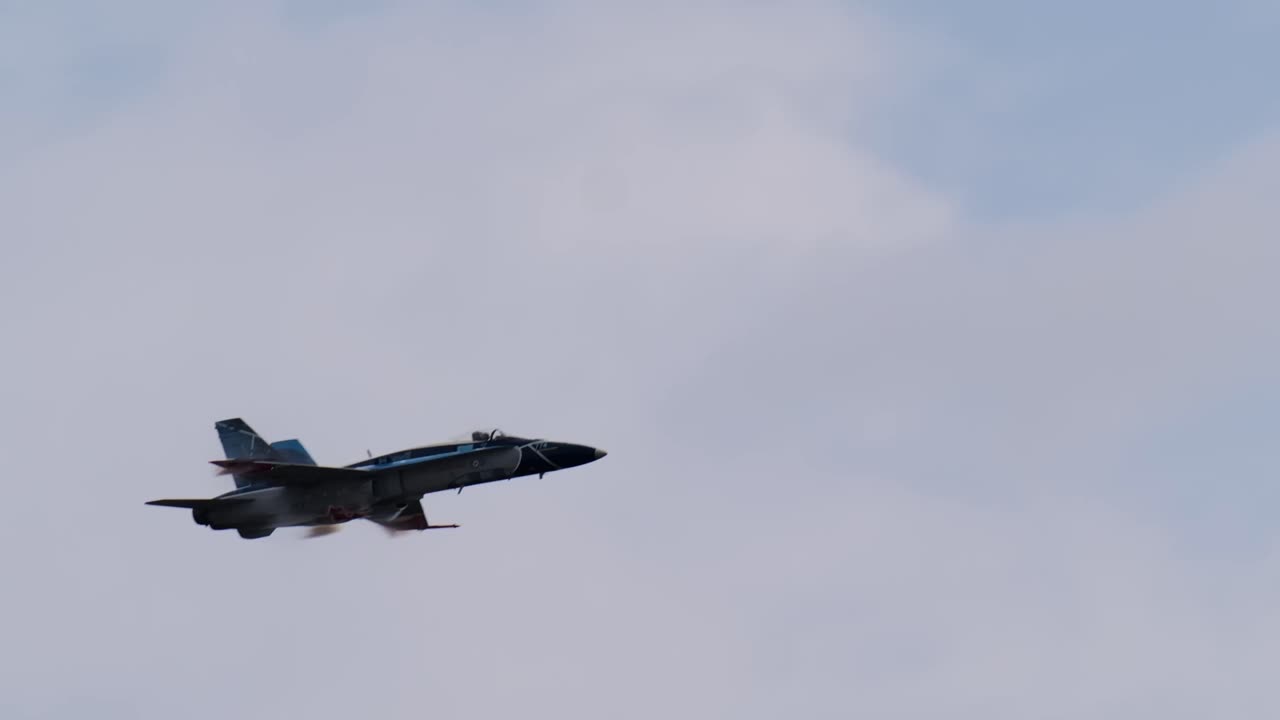 F-18 Super Hornet Fighter Jet in Flight