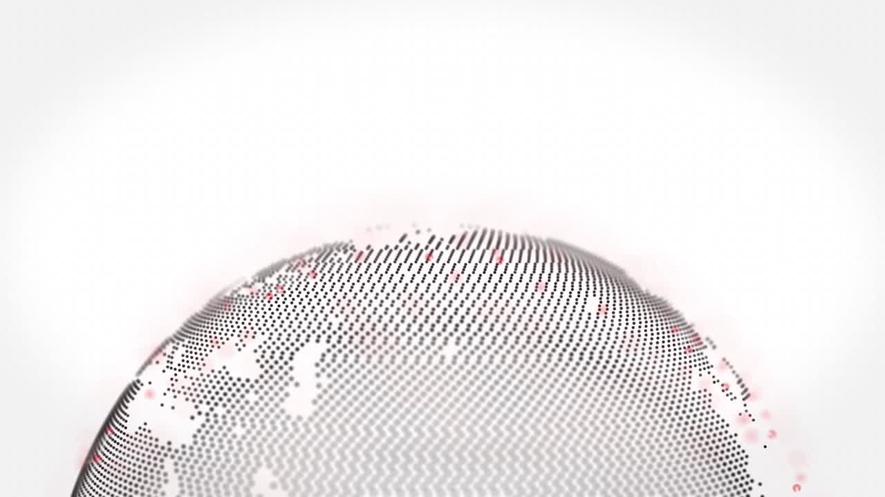 Global warming concept. Motion background with hot earth 3d model on white background.