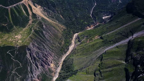 road in colca canyon in peru