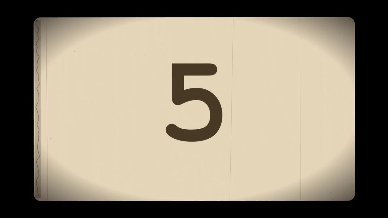 Vintage Film Countdown Leader with Retro Texture