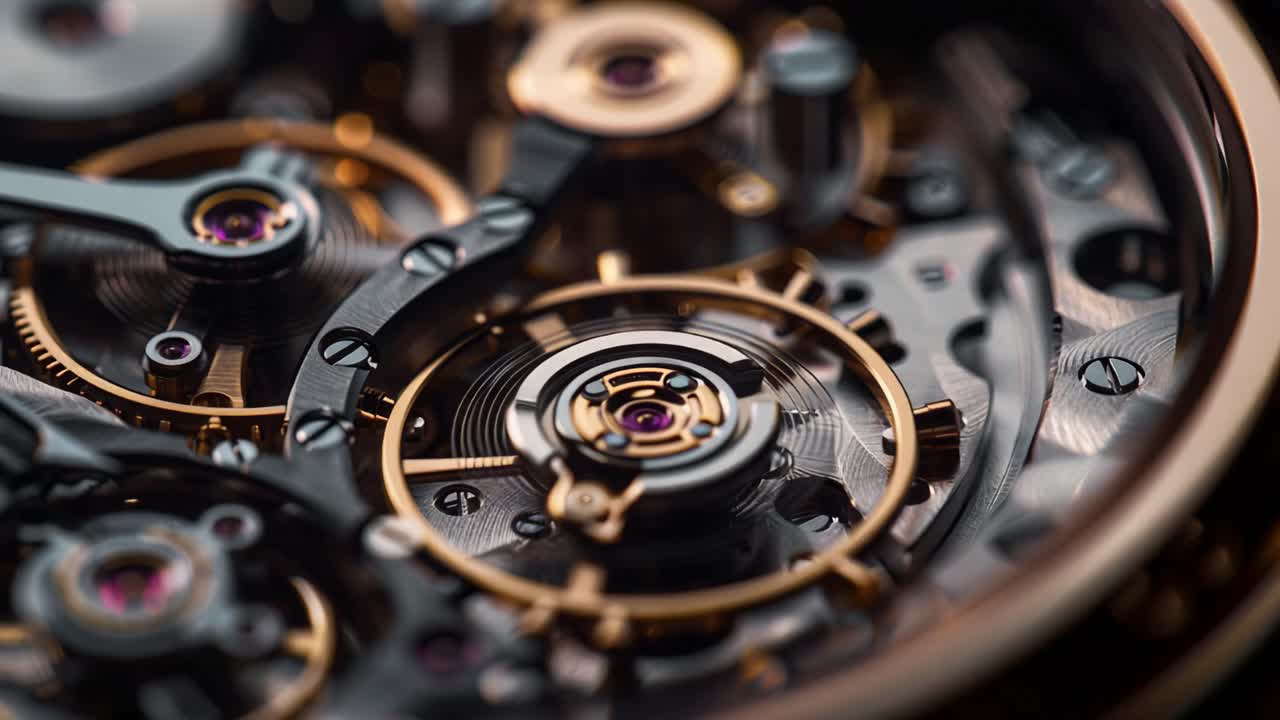 Detailed View of a Watch Mechanism