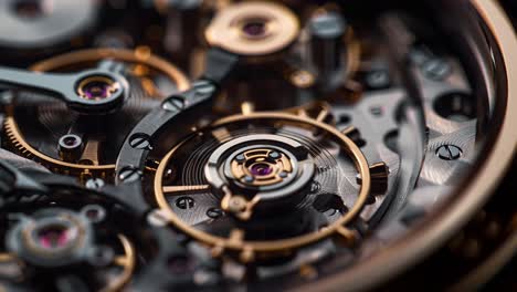 detailed view of a watch mechanism