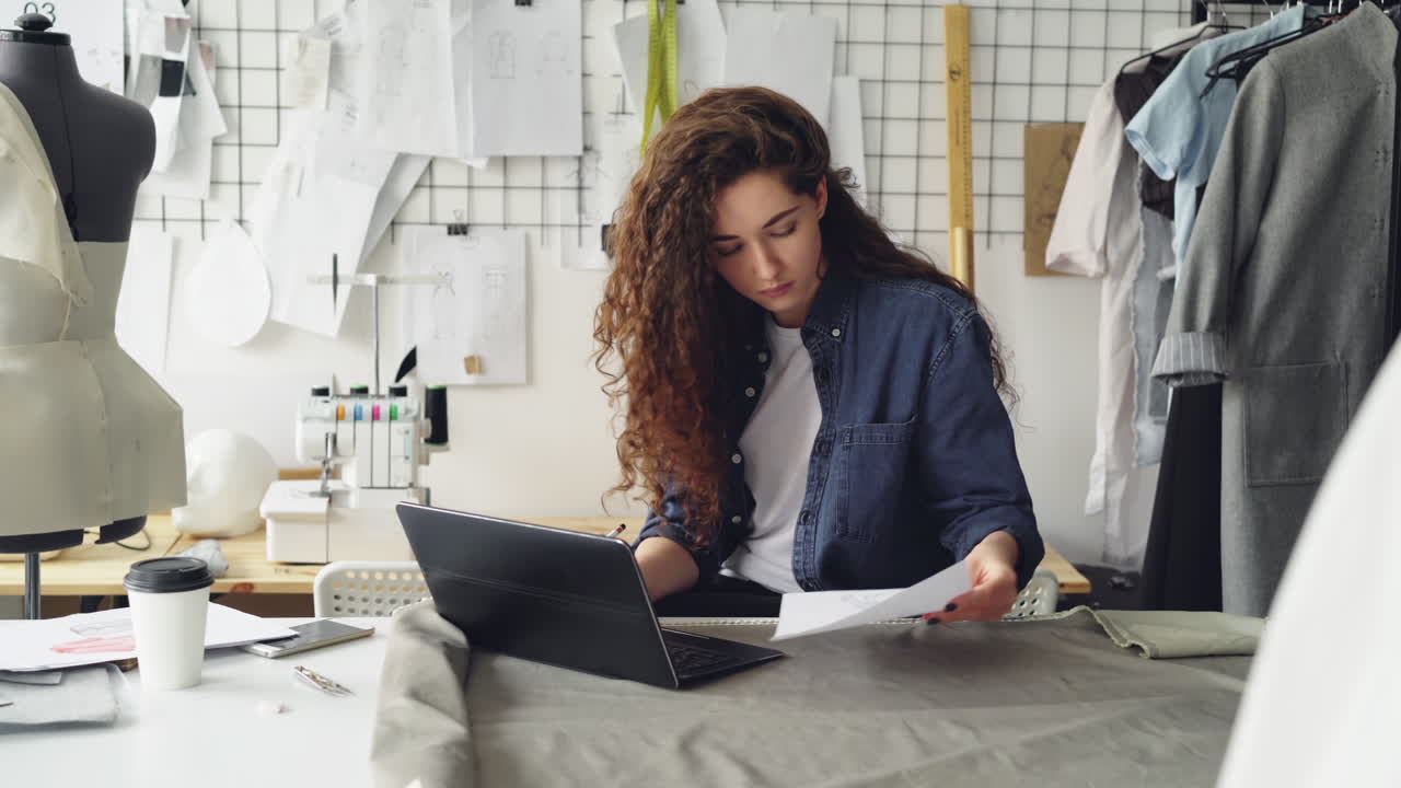 diseñador de moda en el trabajo