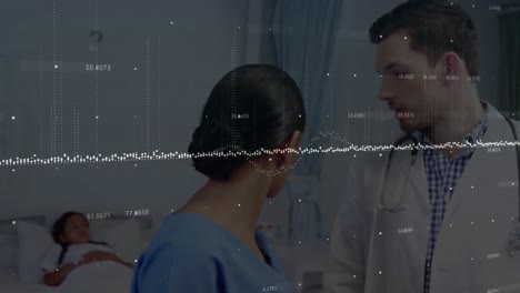 Animation-of-data-processing-over-diverse-doctors-talking